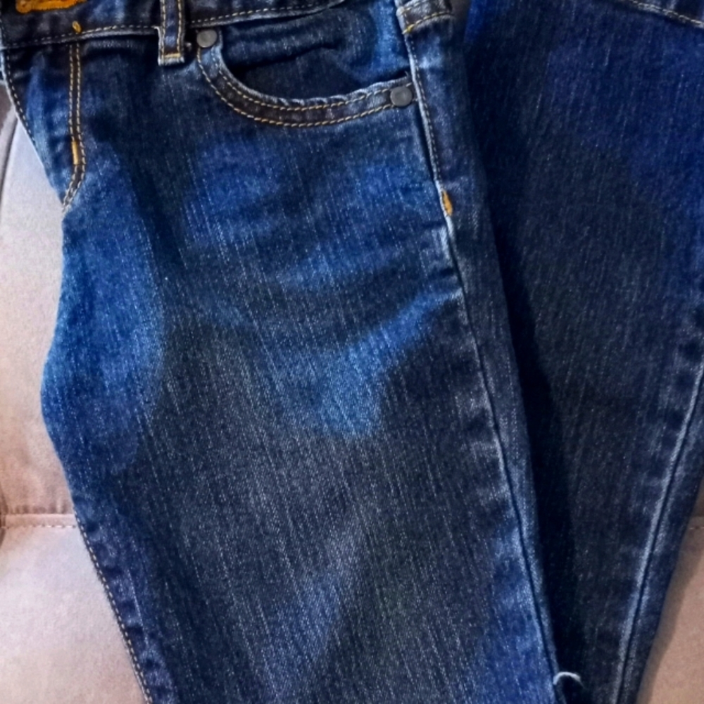 Girls Bootcut Dark Denim Jeans; Size 8